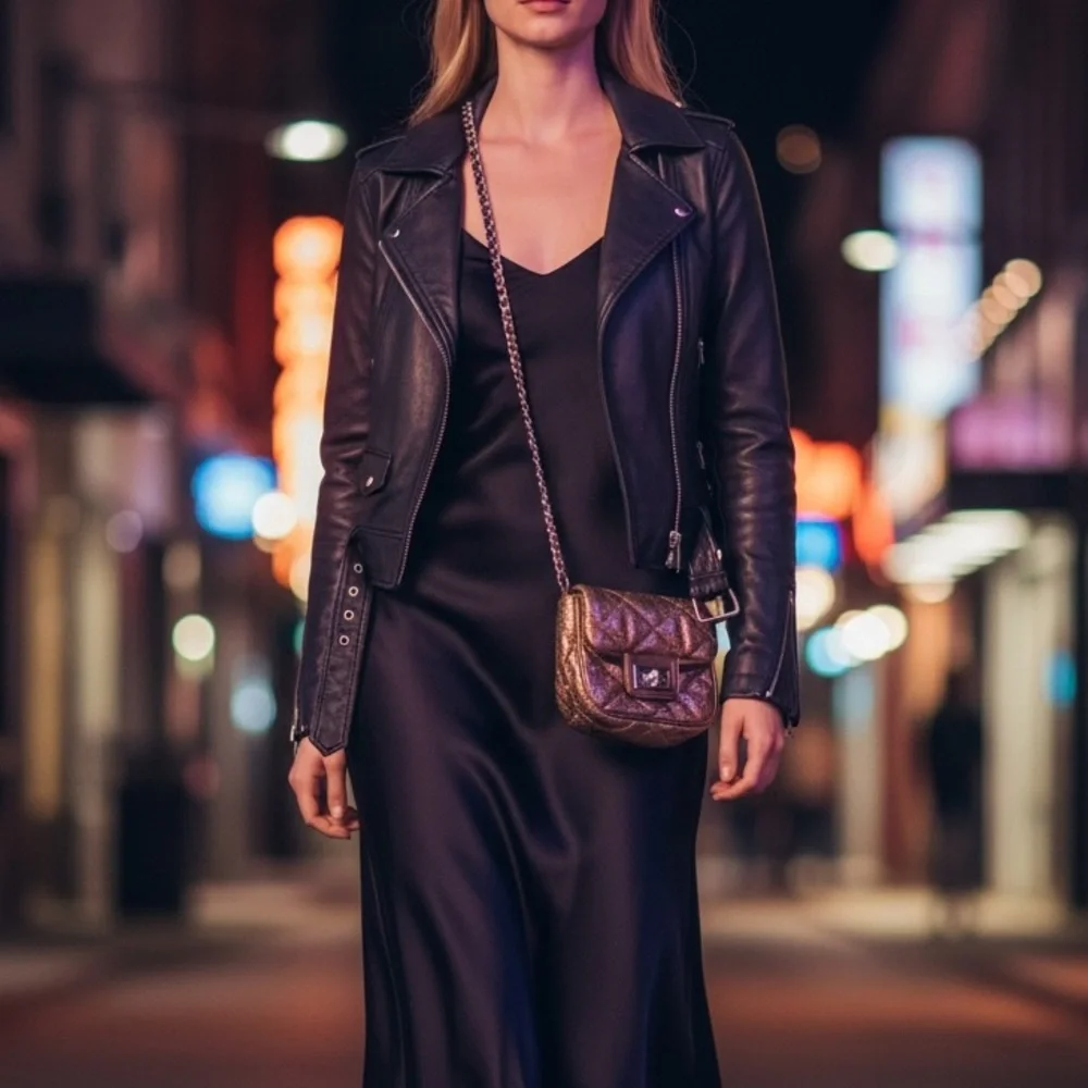 BCBGeneration Bronze Quilted Crossbody With Chain Woven Strap